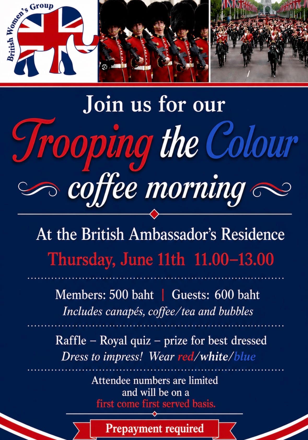 Trooping the colour coffee morning